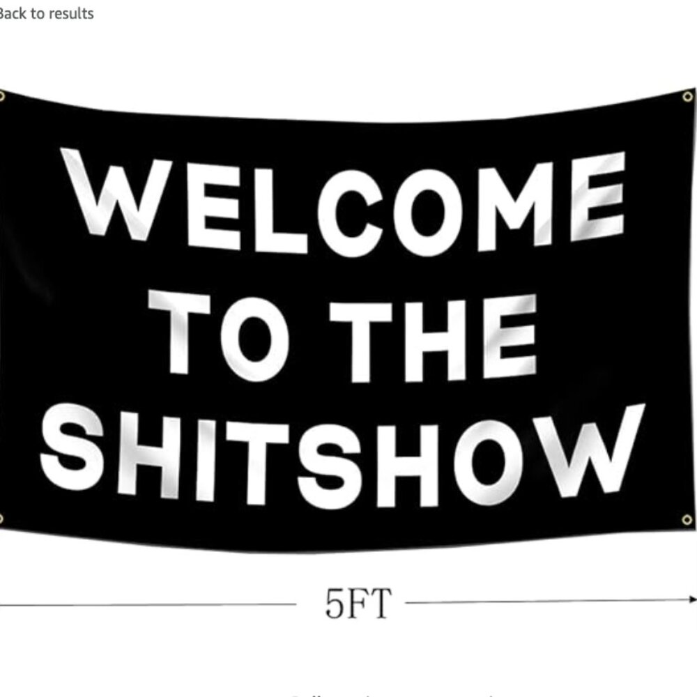 New: Welcome to The Shitshow Flag 3x5 Feet Wall Flag with 4 Brass Grommets